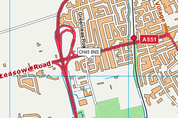 School Lane Recreation Ground map (CH45 8NS) - OS VectorMap District (Ordnance Survey)