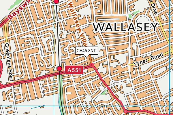 CH45 8NT map - OS VectorMap District (Ordnance Survey)