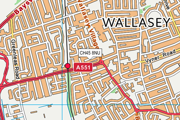 CH45 8NU map - OS VectorMap District (Ordnance Survey)