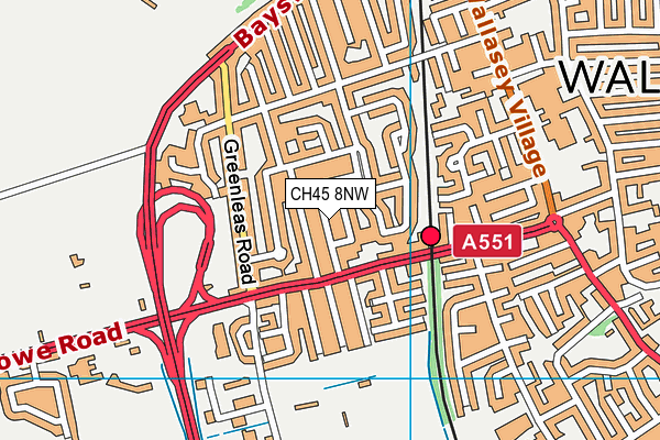 CH45 8NW map - OS VectorMap District (Ordnance Survey)