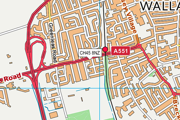 CH45 8NZ map - OS VectorMap District (Ordnance Survey)