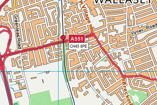 CH45 8PE map - OS VectorMap District (Ordnance Survey)