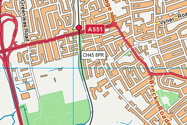 CH45 8PR map - OS VectorMap District (Ordnance Survey)