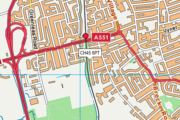 CH45 8PT map - OS VectorMap District (Ordnance Survey)