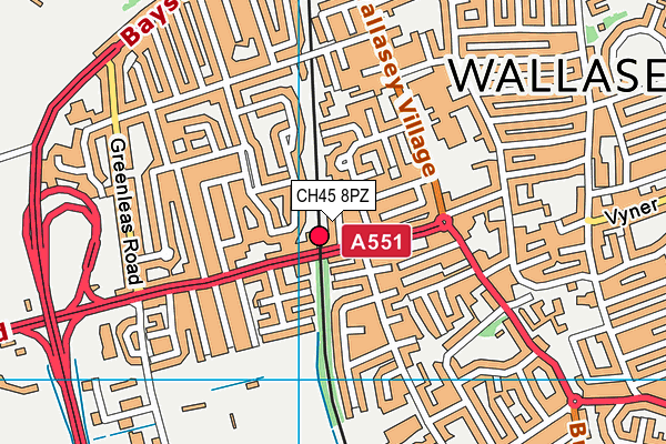 CH45 8PZ map - OS VectorMap District (Ordnance Survey)