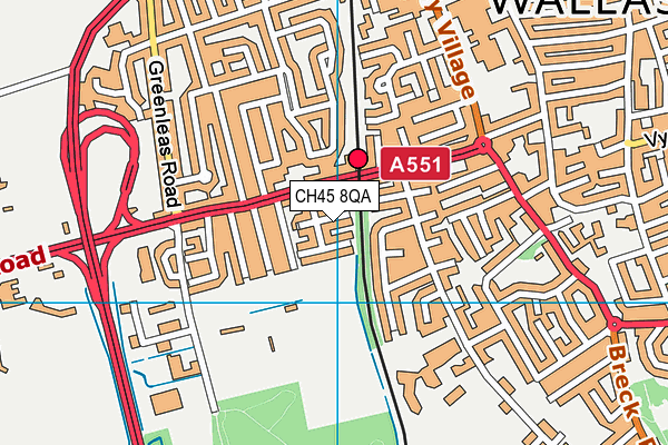 CH45 8QA map - OS VectorMap District (Ordnance Survey)