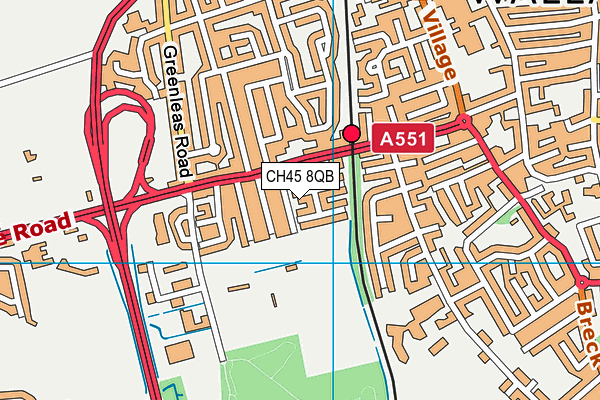 CH45 8QB map - OS VectorMap District (Ordnance Survey)