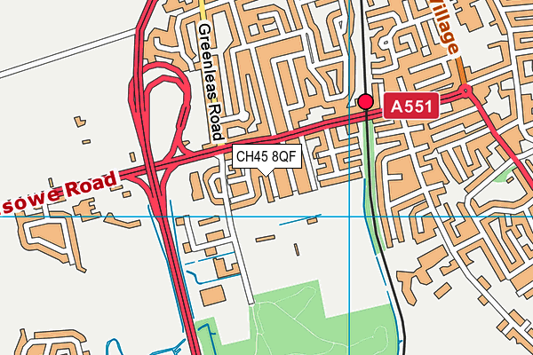 CH45 8QF map - OS VectorMap District (Ordnance Survey)