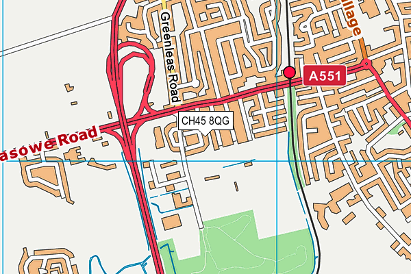 CH45 8QG map - OS VectorMap District (Ordnance Survey)