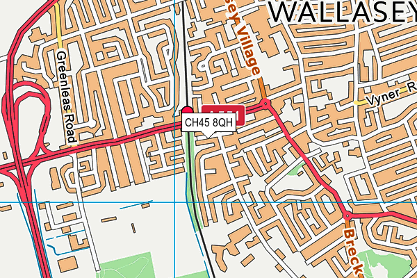 CH45 8QH map - OS VectorMap District (Ordnance Survey)