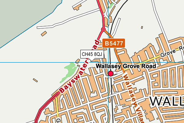 CH45 8QJ map - OS VectorMap District (Ordnance Survey)