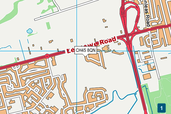 CH45 8QN map - OS VectorMap District (Ordnance Survey)