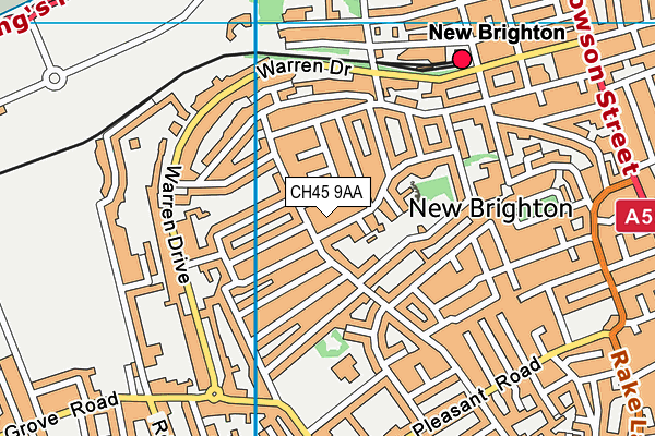 CH45 9AA map - OS VectorMap District (Ordnance Survey)