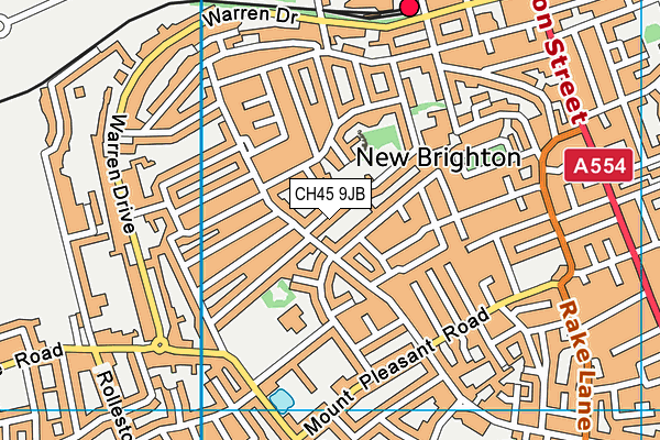 CH45 9JB map - OS VectorMap District (Ordnance Survey)