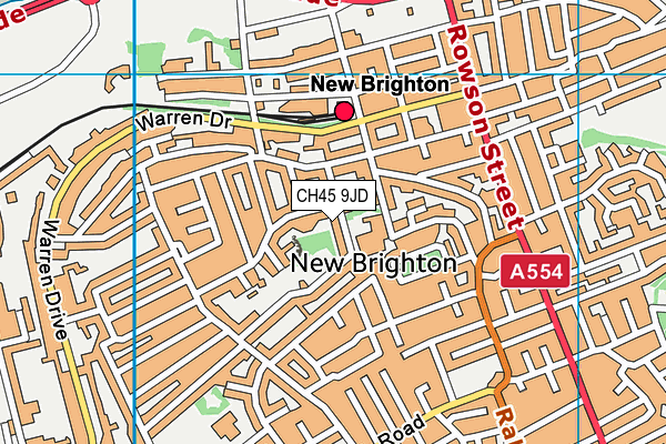 CH45 9JD map - OS VectorMap District (Ordnance Survey)