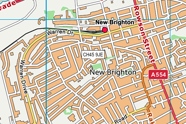 CH45 9JE map - OS VectorMap District (Ordnance Survey)