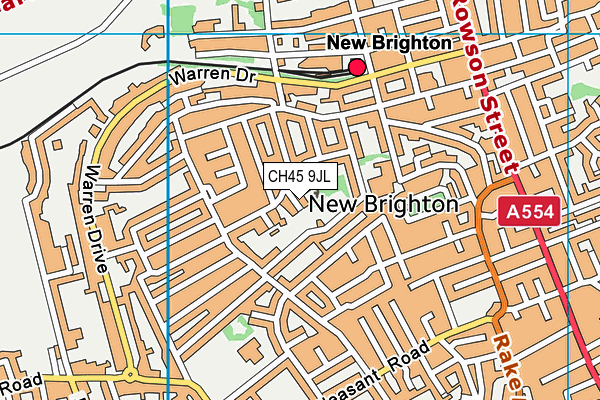 CH45 9JL map - OS VectorMap District (Ordnance Survey)