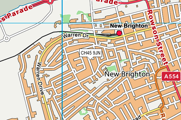 CH45 9JN map - OS VectorMap District (Ordnance Survey)