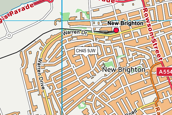 CH45 9JW map - OS VectorMap District (Ordnance Survey)