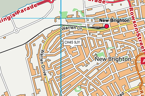 CH45 9JY map - OS VectorMap District (Ordnance Survey)