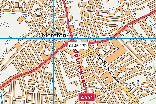 CH46 0PD map - OS VectorMap District (Ordnance Survey)