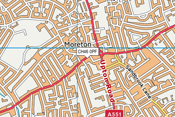 CH46 0PF map - OS VectorMap District (Ordnance Survey)