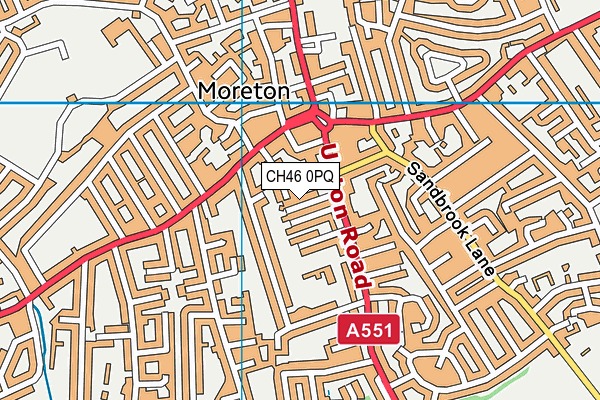 CH46 0PQ map - OS VectorMap District (Ordnance Survey)