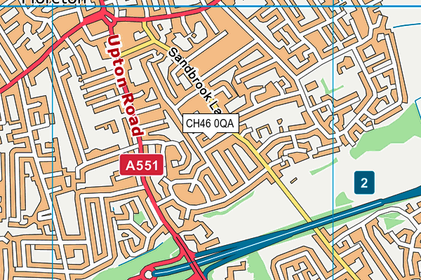 CH46 0QA map - OS VectorMap District (Ordnance Survey)
