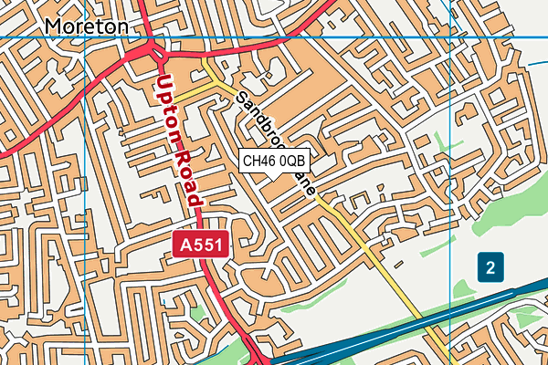 CH46 0QB map - OS VectorMap District (Ordnance Survey)