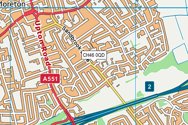 CH46 0QD map - OS VectorMap District (Ordnance Survey)