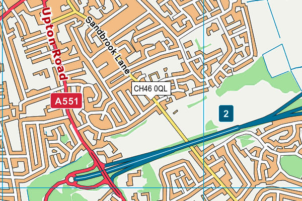 Upton Park map (CH46 0QL) - OS VectorMap District (Ordnance Survey)