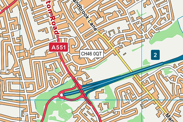 CH46 0QT map - OS VectorMap District (Ordnance Survey)