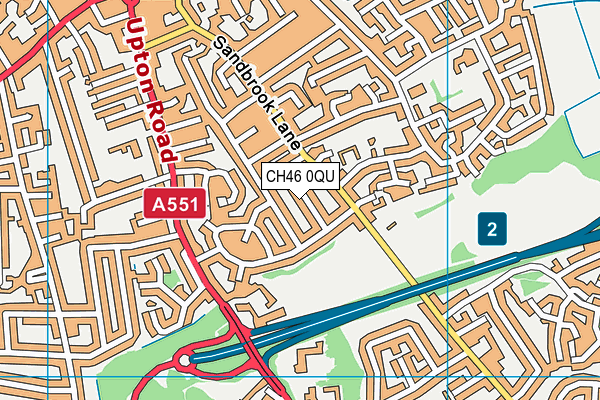 CH46 0QU map - OS VectorMap District (Ordnance Survey)