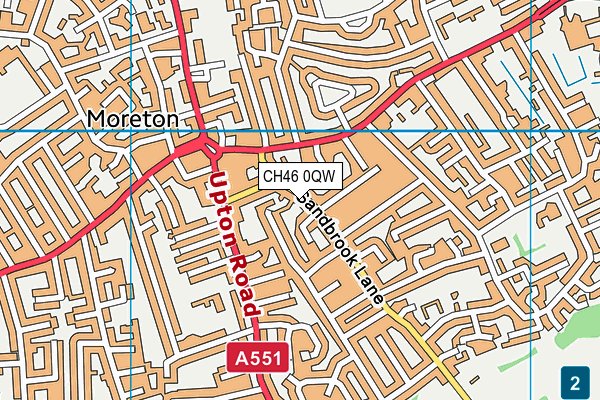 CH46 0QW map - OS VectorMap District (Ordnance Survey)