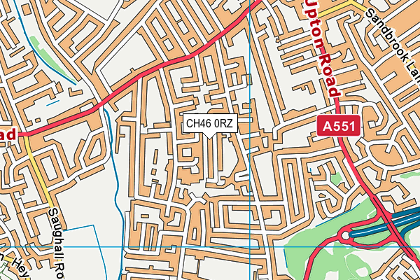 CH46 0RZ map - OS VectorMap District (Ordnance Survey)