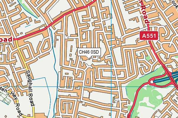 CH46 0SD map - OS VectorMap District (Ordnance Survey)