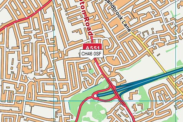 CH46 0SF map - OS VectorMap District (Ordnance Survey)