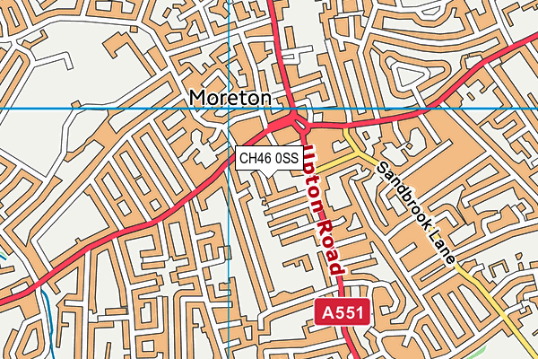 CH46 0SS map - OS VectorMap District (Ordnance Survey)