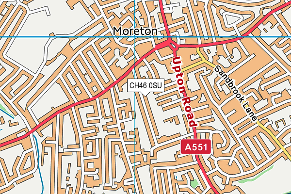 CH46 0SU map - OS VectorMap District (Ordnance Survey)