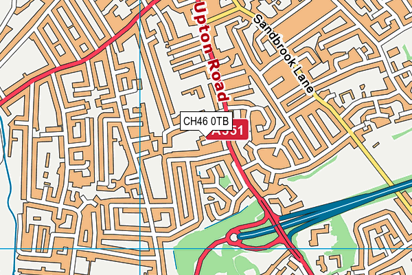 CH46 0TB map - OS VectorMap District (Ordnance Survey)