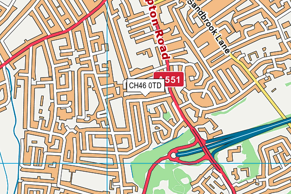 CH46 0TD map - OS VectorMap District (Ordnance Survey)