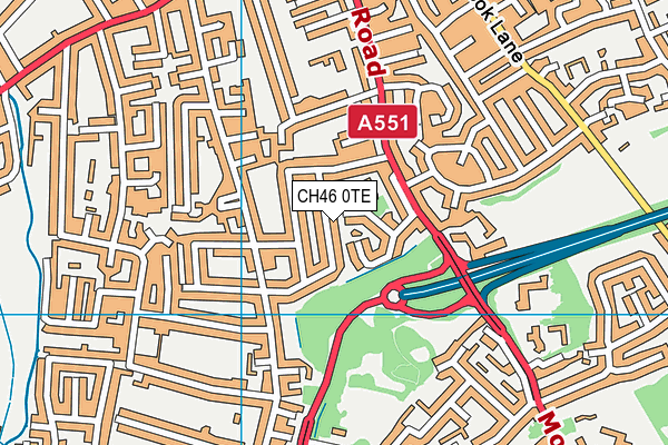 CH46 0TE map - OS VectorMap District (Ordnance Survey)