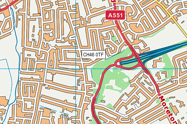 CH46 0TF map - OS VectorMap District (Ordnance Survey)