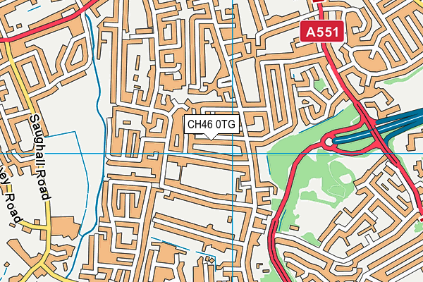 CH46 0TG map - OS VectorMap District (Ordnance Survey)