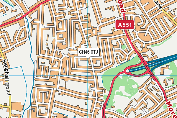 CH46 0TJ map - OS VectorMap District (Ordnance Survey)