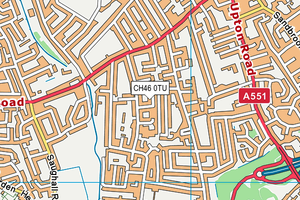 CH46 0TU map - OS VectorMap District (Ordnance Survey)