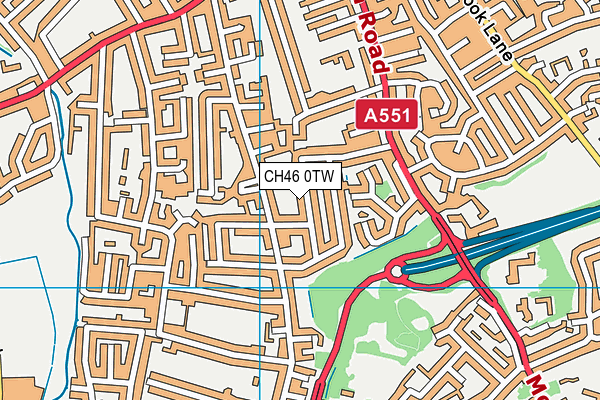 CH46 0TW map - OS VectorMap District (Ordnance Survey)
