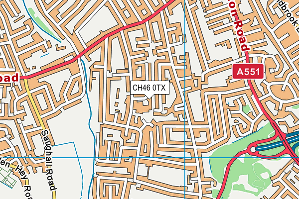 CH46 0TX map - OS VectorMap District (Ordnance Survey)