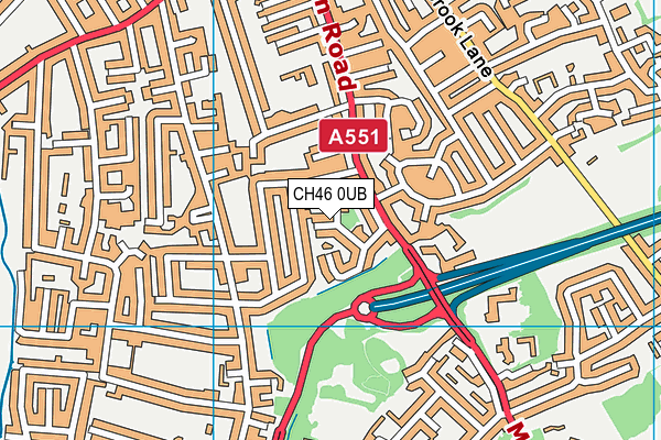 CH46 0UB map - OS VectorMap District (Ordnance Survey)