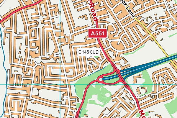 CH46 0UD map - OS VectorMap District (Ordnance Survey)